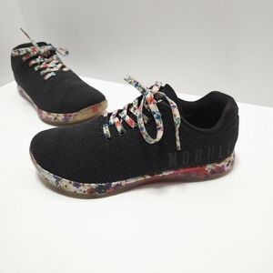 NOBULL Womens Shoes Size 10 Black Floral Super Fabric Trainers Gym Crossfit